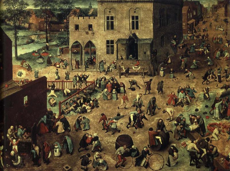 Pieter Bruegel barnlekar oil painting picture